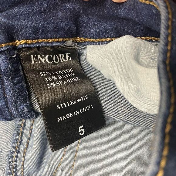 ENCORE Women’s (Junior) Distressed Destroyed Jeans Blue Size 5 - Picture 9 of 10